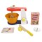 LEO & FRIENDS: Wooden Mixer Set - 9pc Make-A-Cake Set, Realistic Spinning Kitchen Appliance Toy & Accessories, Food & Baking Pretend Play, Kids Age 3+